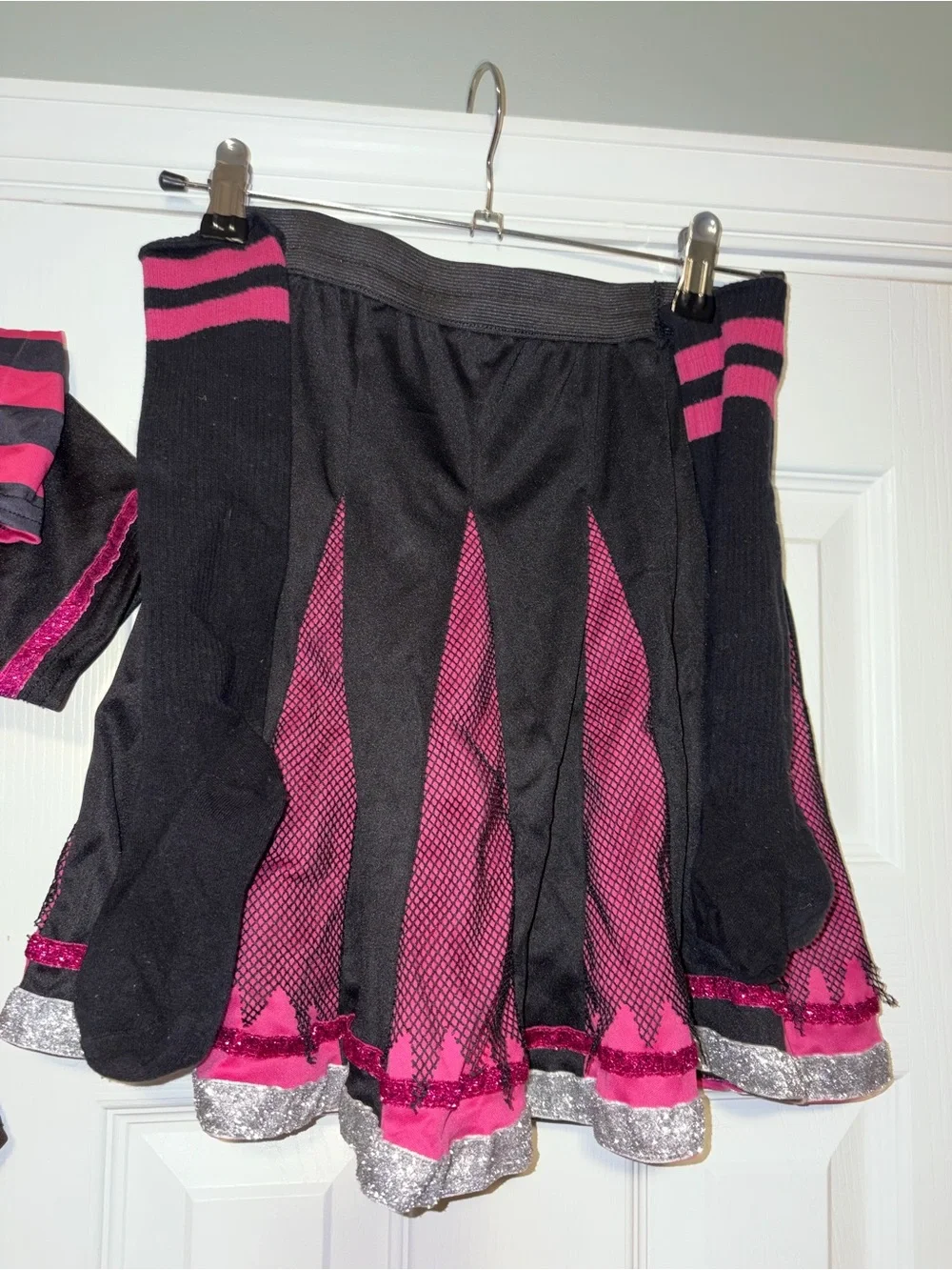 Spooktacular Girls Pink Cheerleader Costume - Large (10-12 yrs)